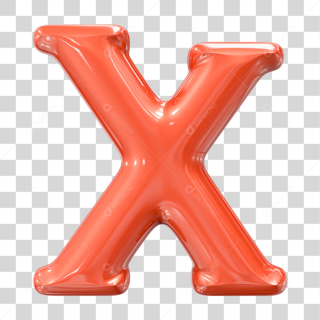 Elemento 3D Alfabeto Letra X Letras PNG Transparente