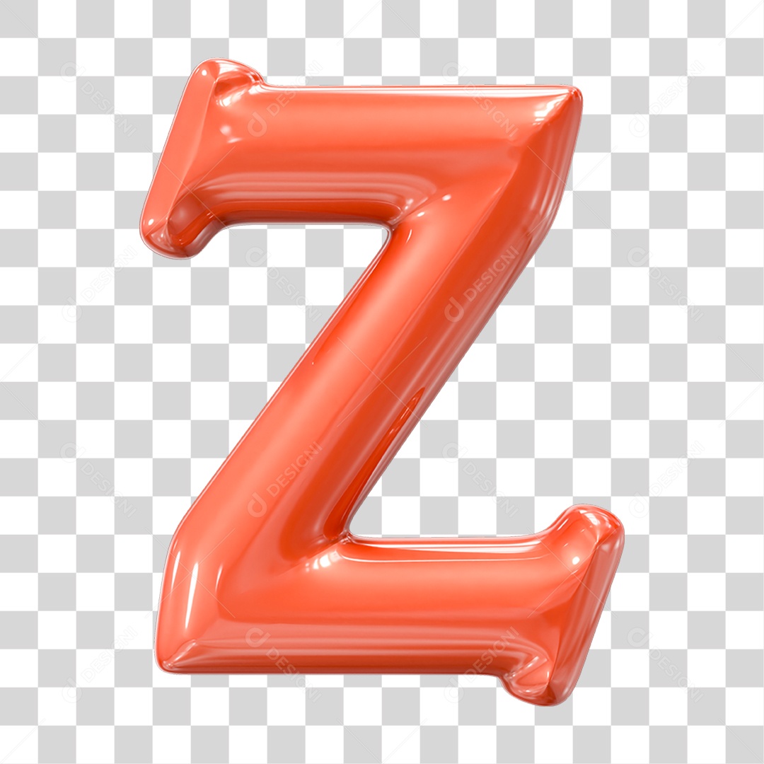 Elemento 3D Alfabeto Letra Z Letras PNG Transparente