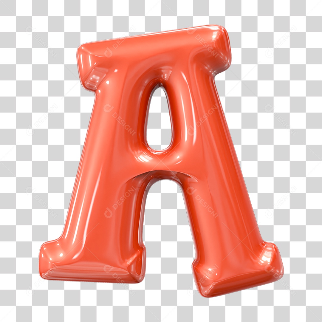 Elemento 3D Alfabeto Letra A Letras PNG Transparente