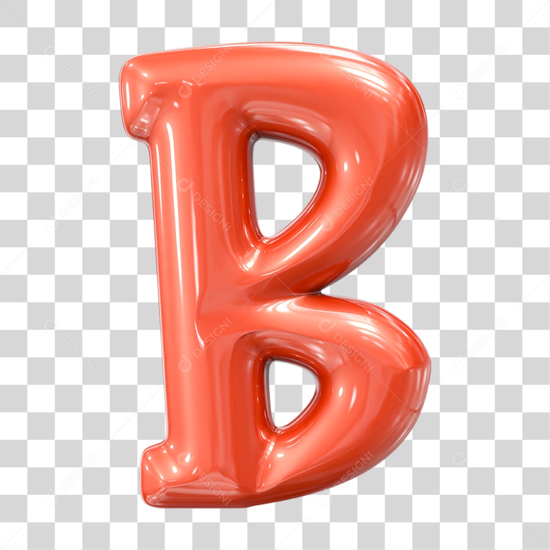Elemento 3D Alfabeto Letra B Letras PNG Transparente