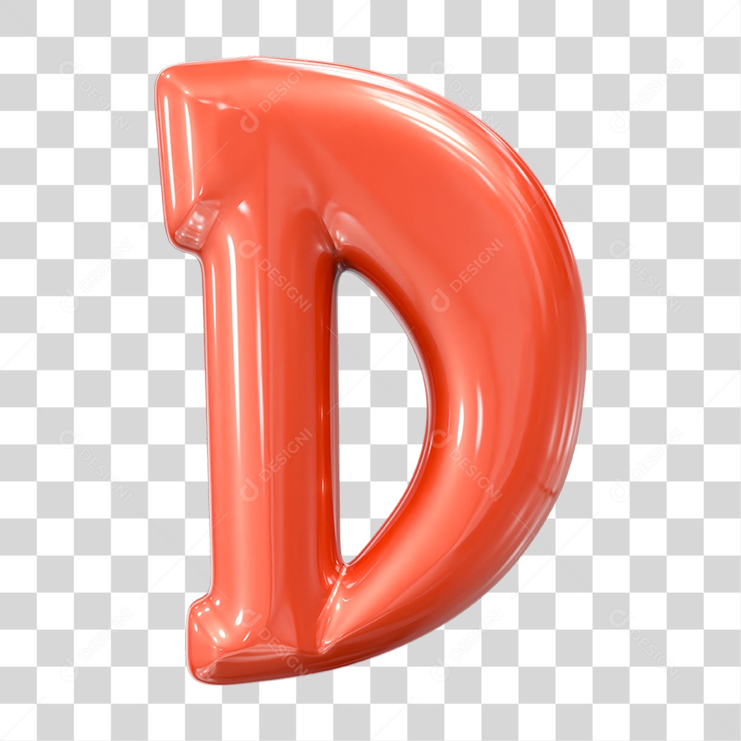 Elemento 3D Alfabeto Letra D Letras PNG Transparente