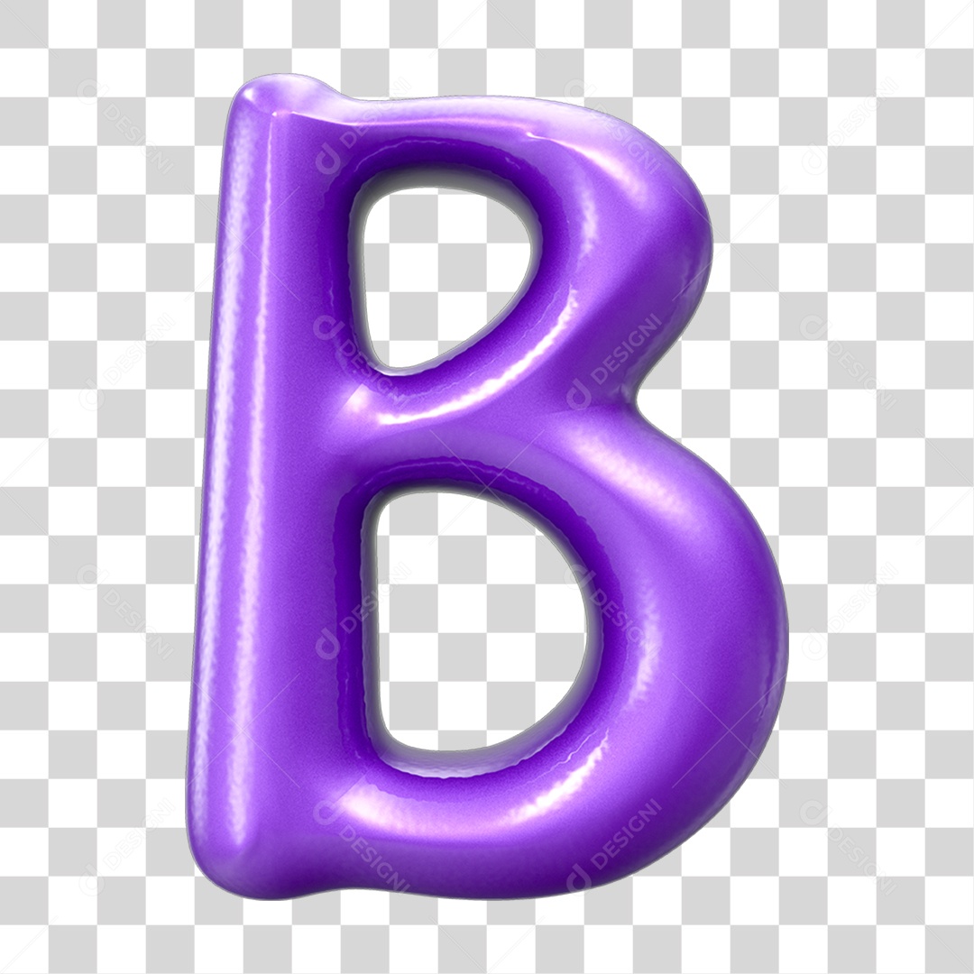 Elemento 3D Alfabeto Letra B Letras PNG Transparente