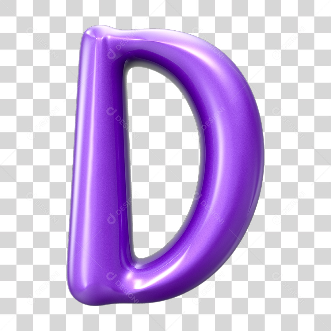 Elemento 3D Alfabeto Letra D Letras PNG Transparente