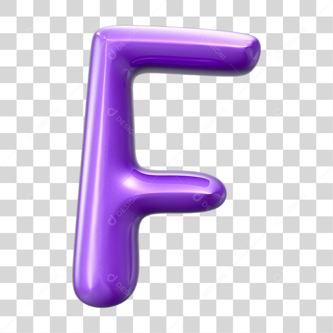 Elemento 3D Alfabeto Letra F Letras PNG Transparente