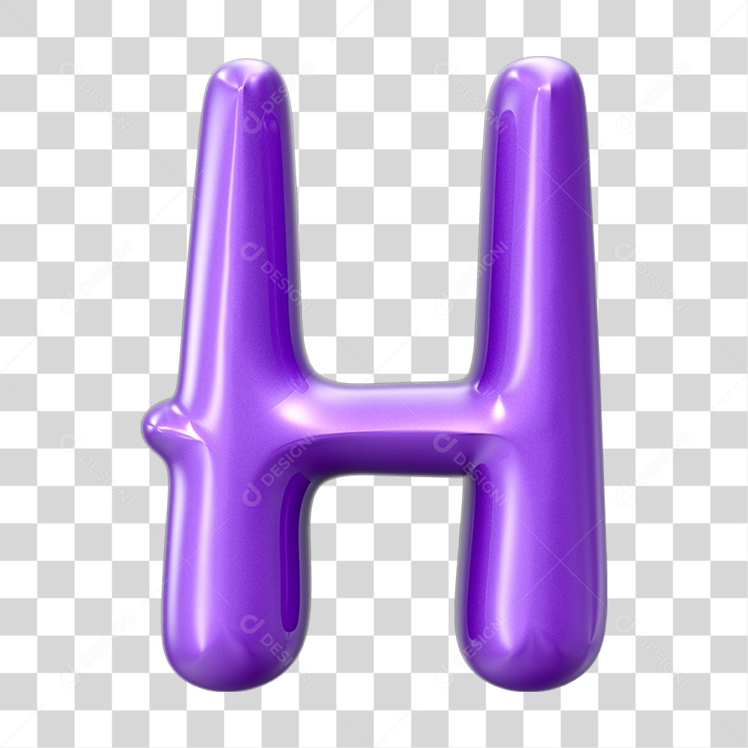 Elemento 3D Alfabeto Letra H Letras PNG Transparente