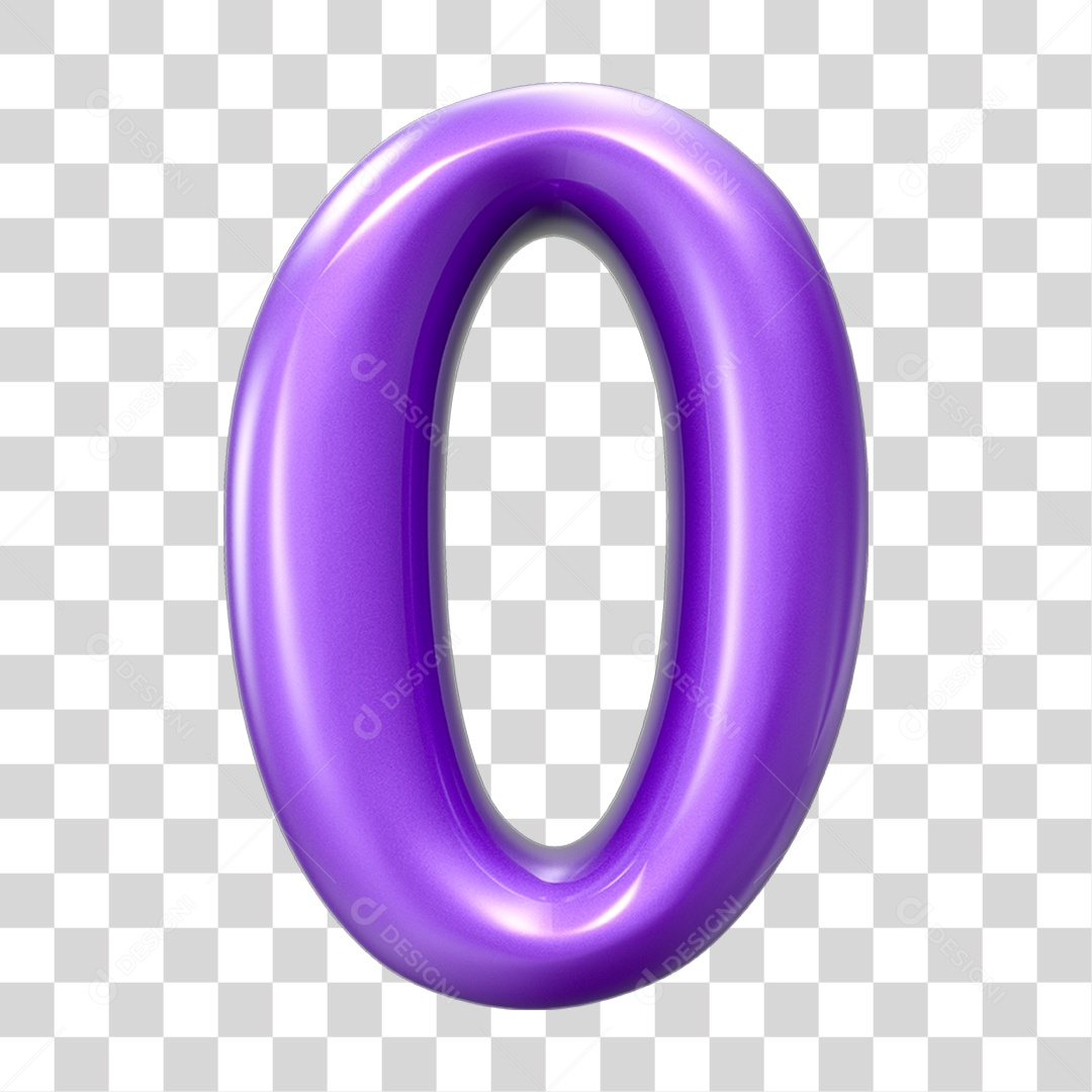 Elemento 3D Alfabeto Letra O PNG Transparente