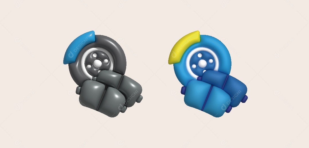 Ícone de Freio Ilustração 3D Vetor EPS