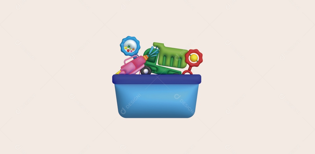 Brinquedos Ilustração 3D Vetor EPS