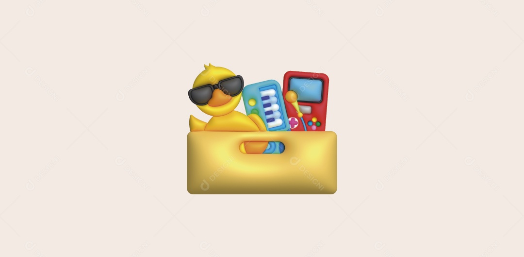 Brinquedos Ilustração 3D Vetor EPS