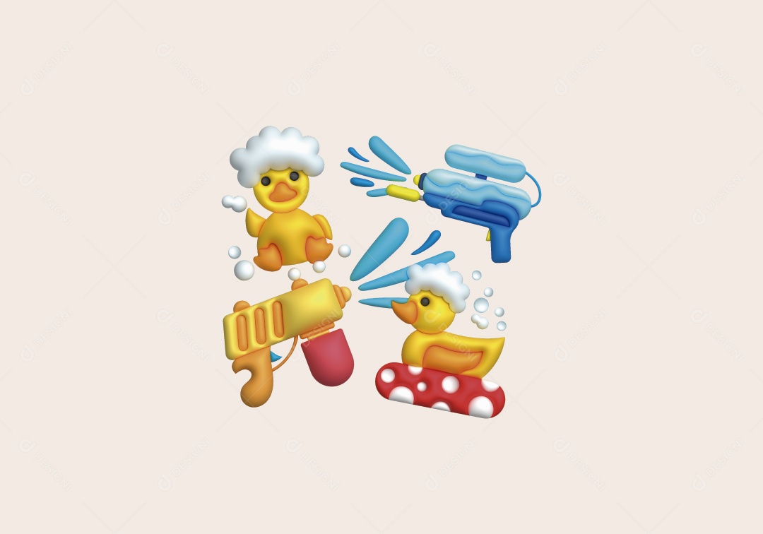 Brinquedos Ilustração 3D Vetor EPS