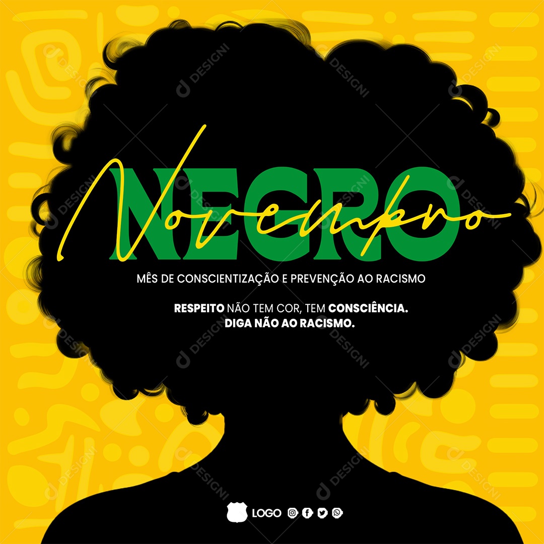 Mês De Consciêntização e Prevenção Ao Racismo Social Media PSD Editável