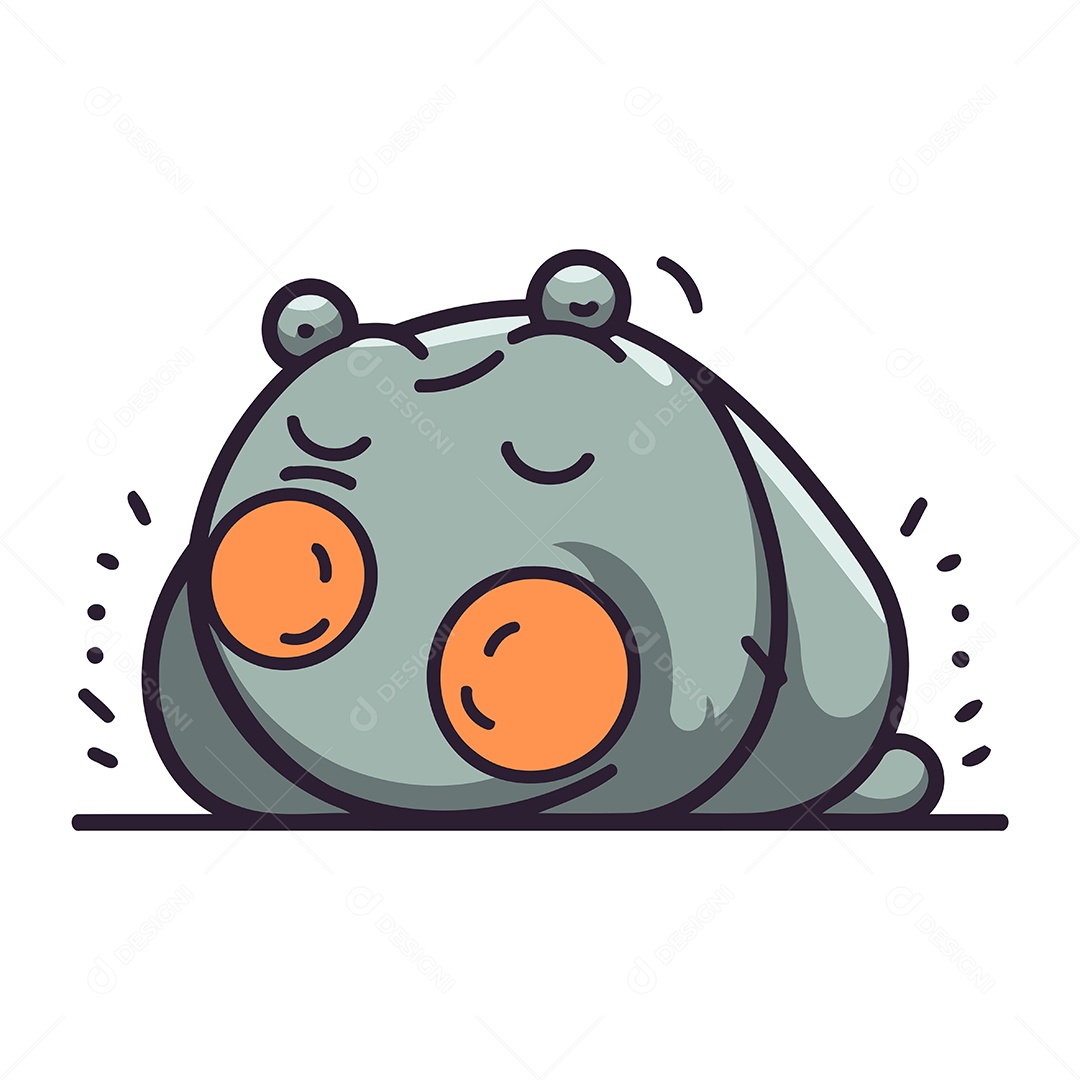 Sapo de Desenho Animado Ilustração Vetor EPS