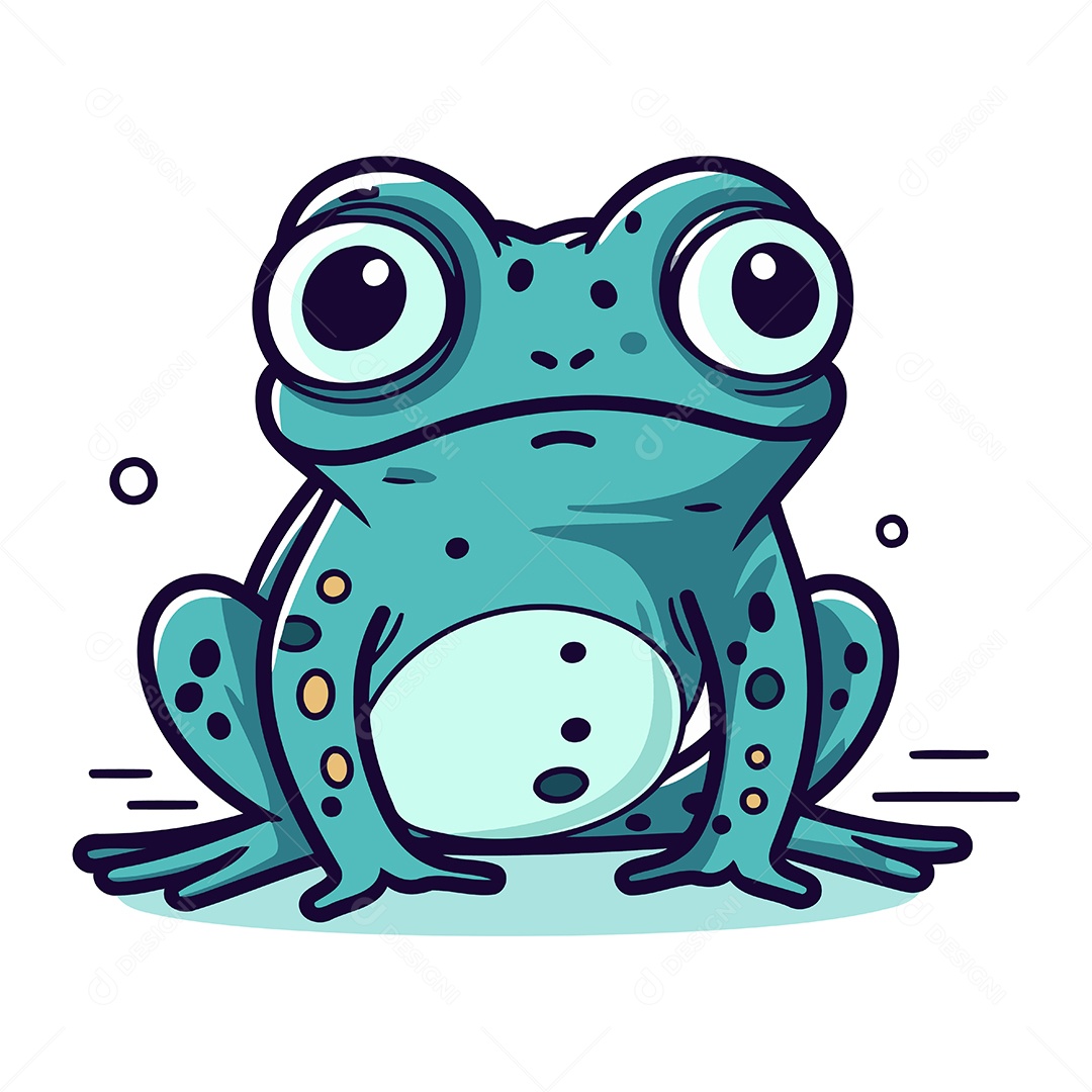 Sapo de Desenho Animado Ilustração Vetor EPS