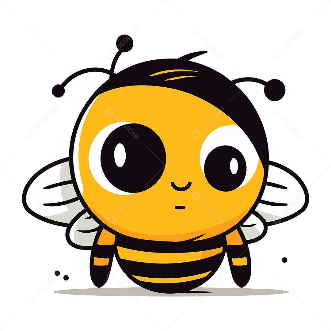 Abelha de Desenho Animado Ilustração Vetor EPS