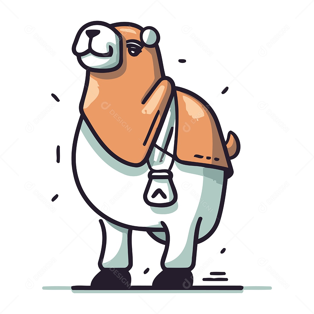 Camelo de Desenho Animado Ilustração Vetor EPS