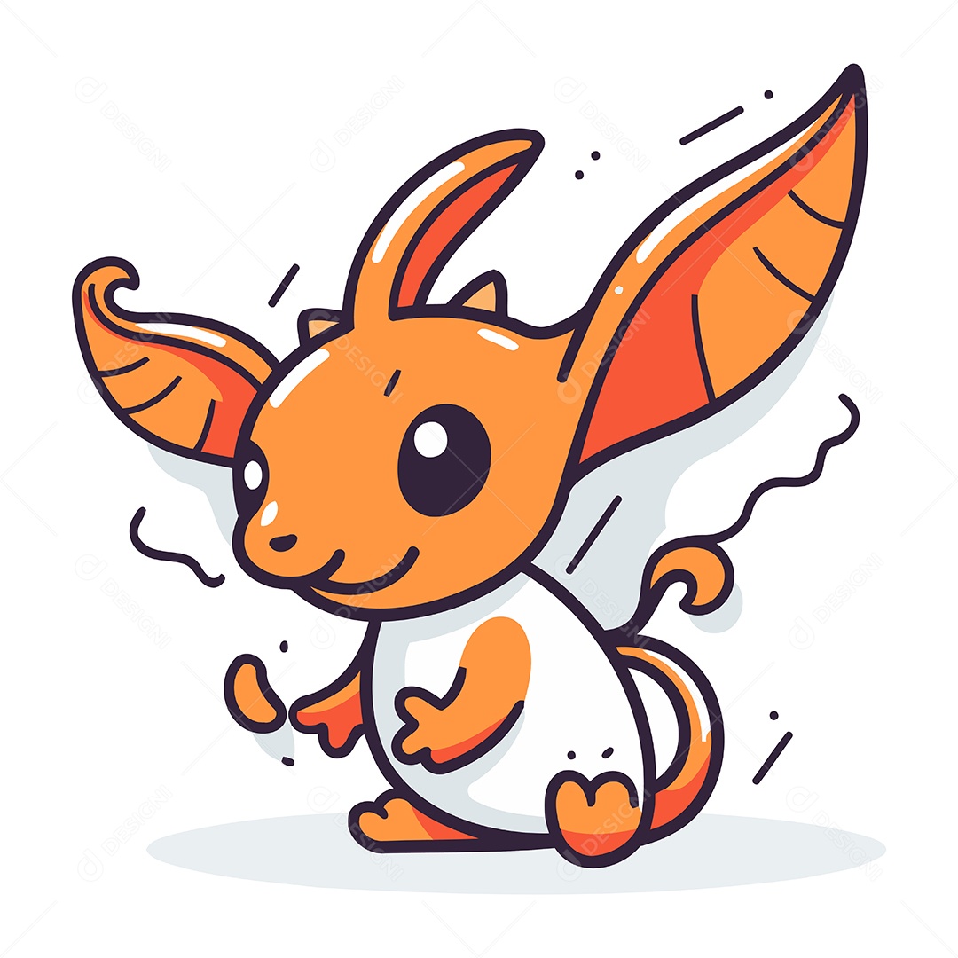 Esquilo Voador Desenho Animado Ilustração Vetor EPS