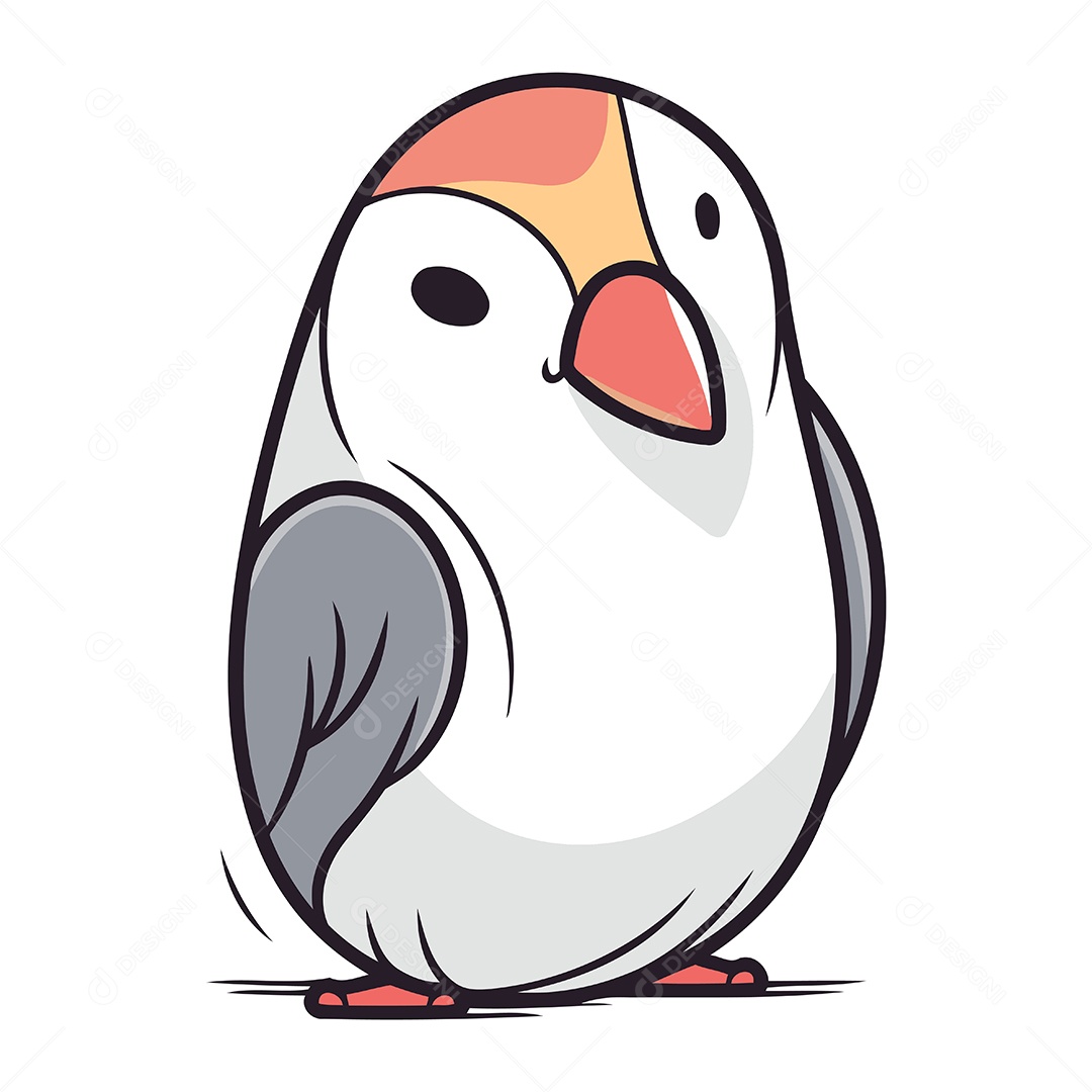 Pinguim de Desenho Animado Ilustração Vetor EPS