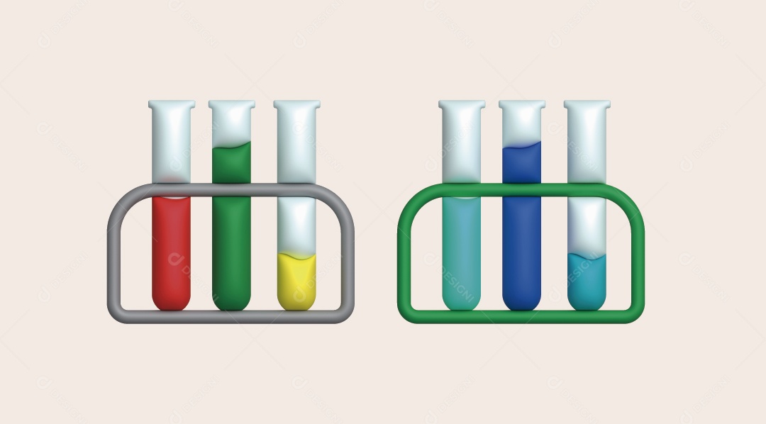 Frasco Químico Ilustração 3D Vetor EPS