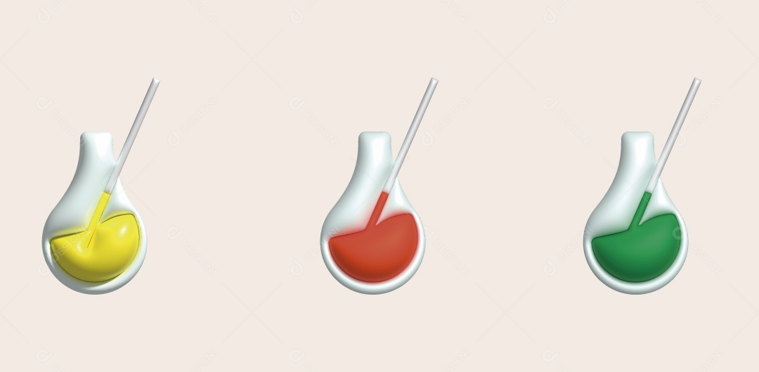 Frasco Químico Ilustração 3D Vetor EPS