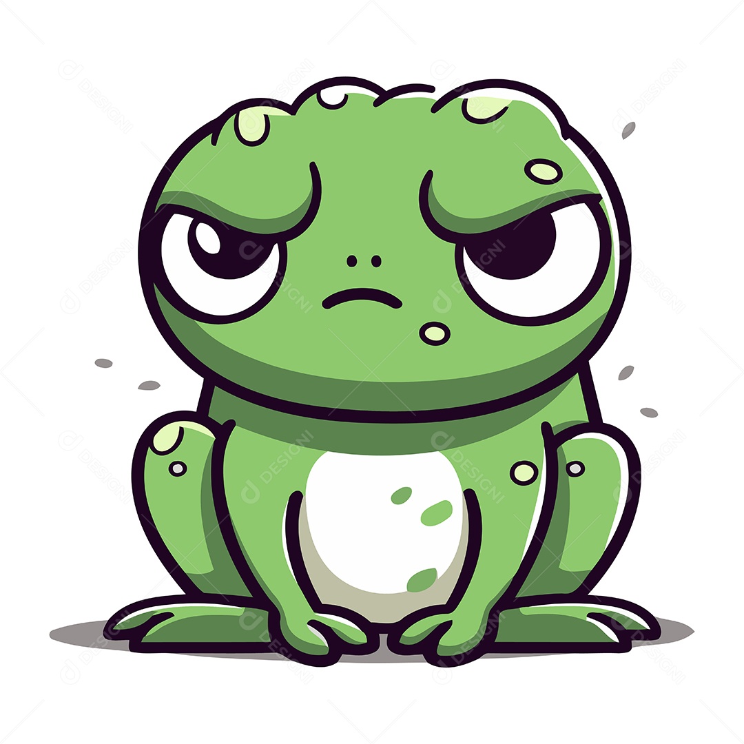 Sapo de Desenho Animado Ilustração Vetor EPS