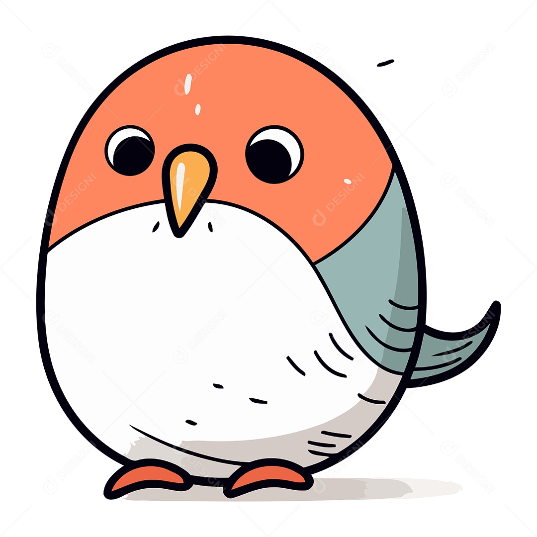 Pinguim de Desenho Animado Ilustração Vetor EPS