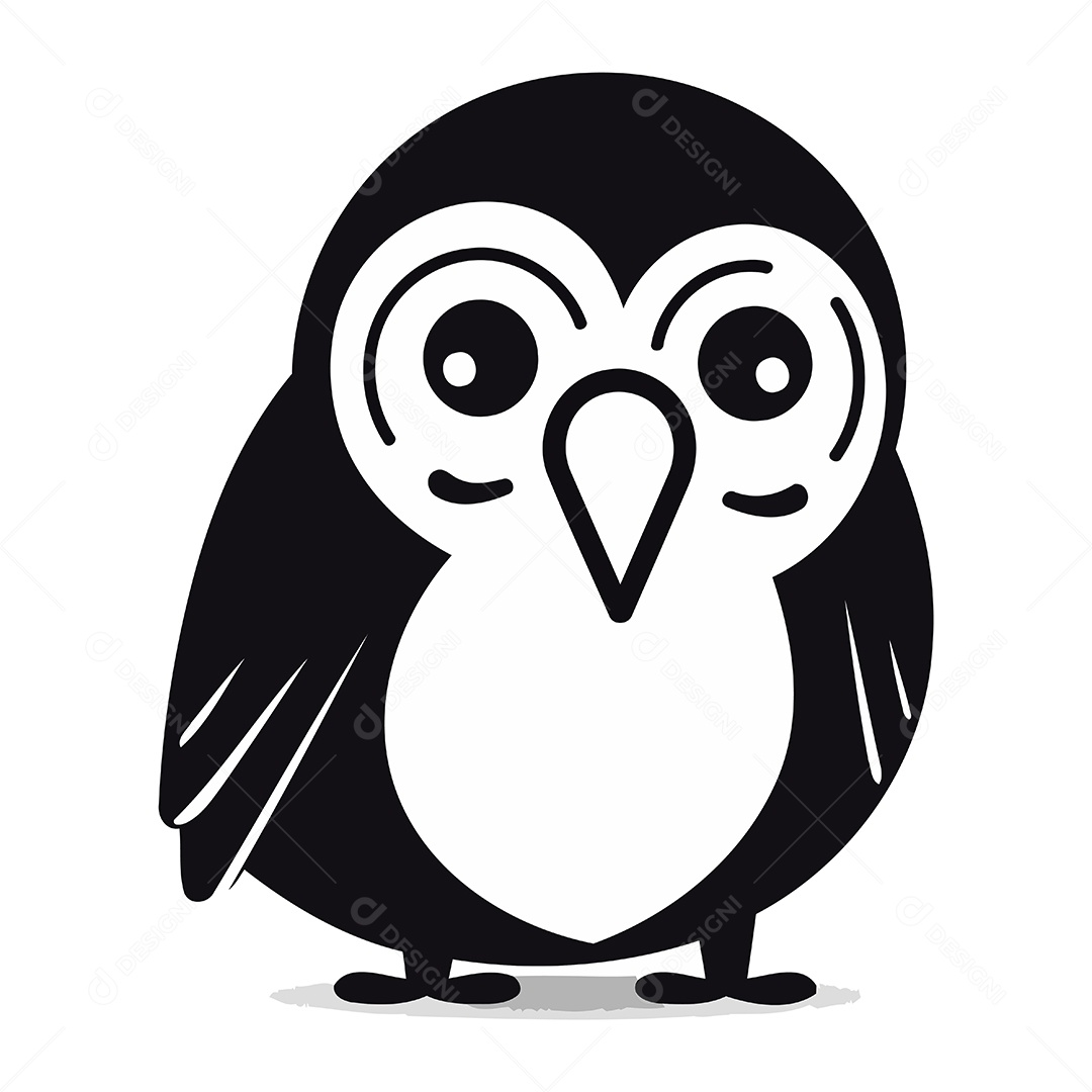 Coruja de Desenho Animado Ilustração Vetor EPS