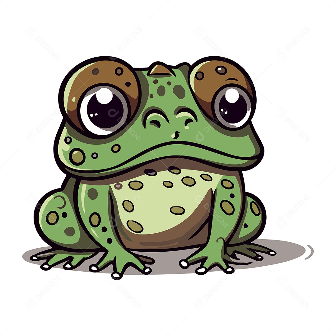 Sapo de Desenho Animado Ilustração Vetor EPS
