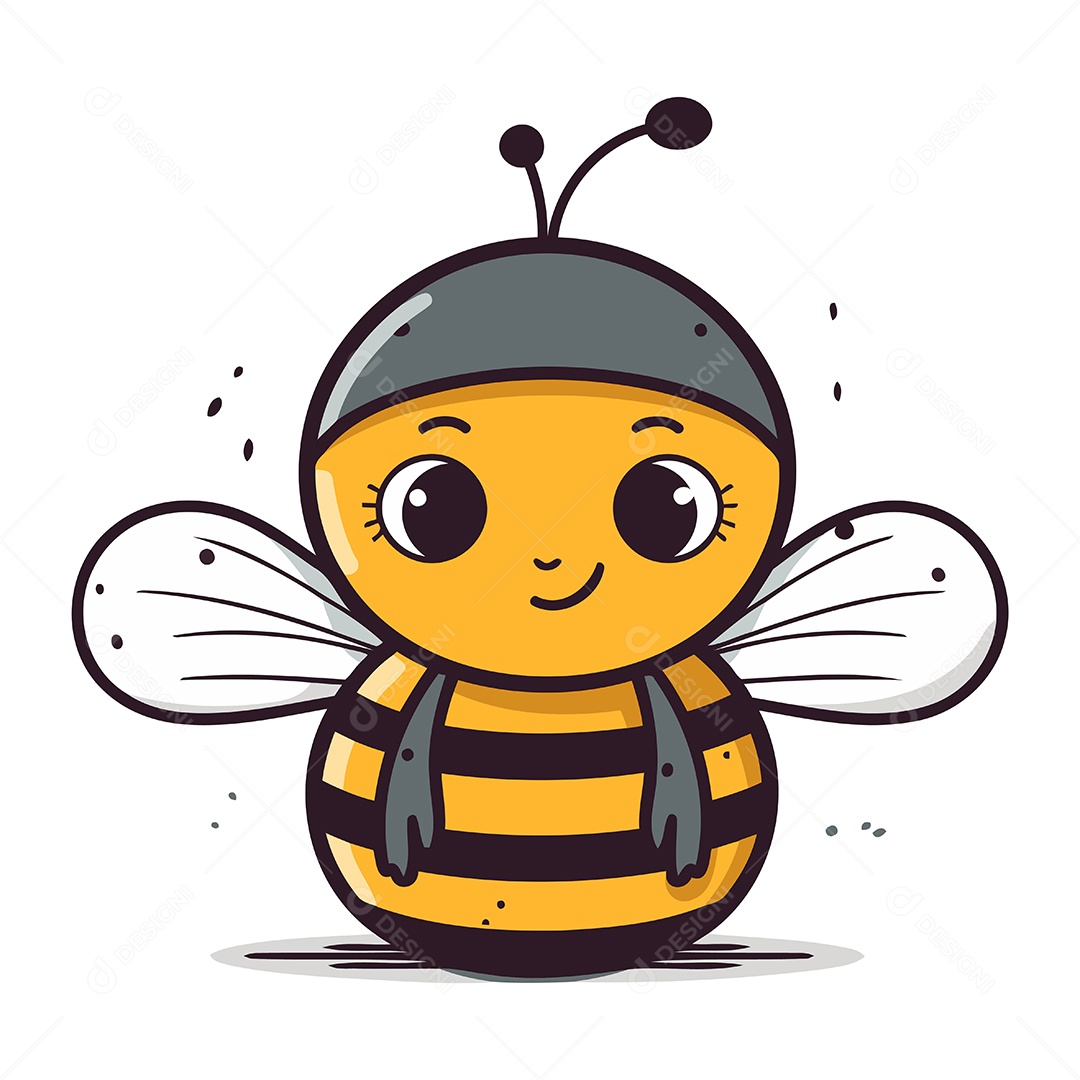 Abelha de Desenho Animado Ilustração Vetor EPS