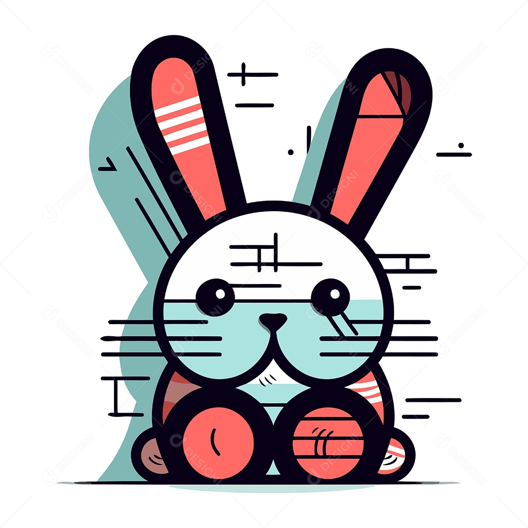 Coelho de Desenho Animado Ilustração Vetor EPS