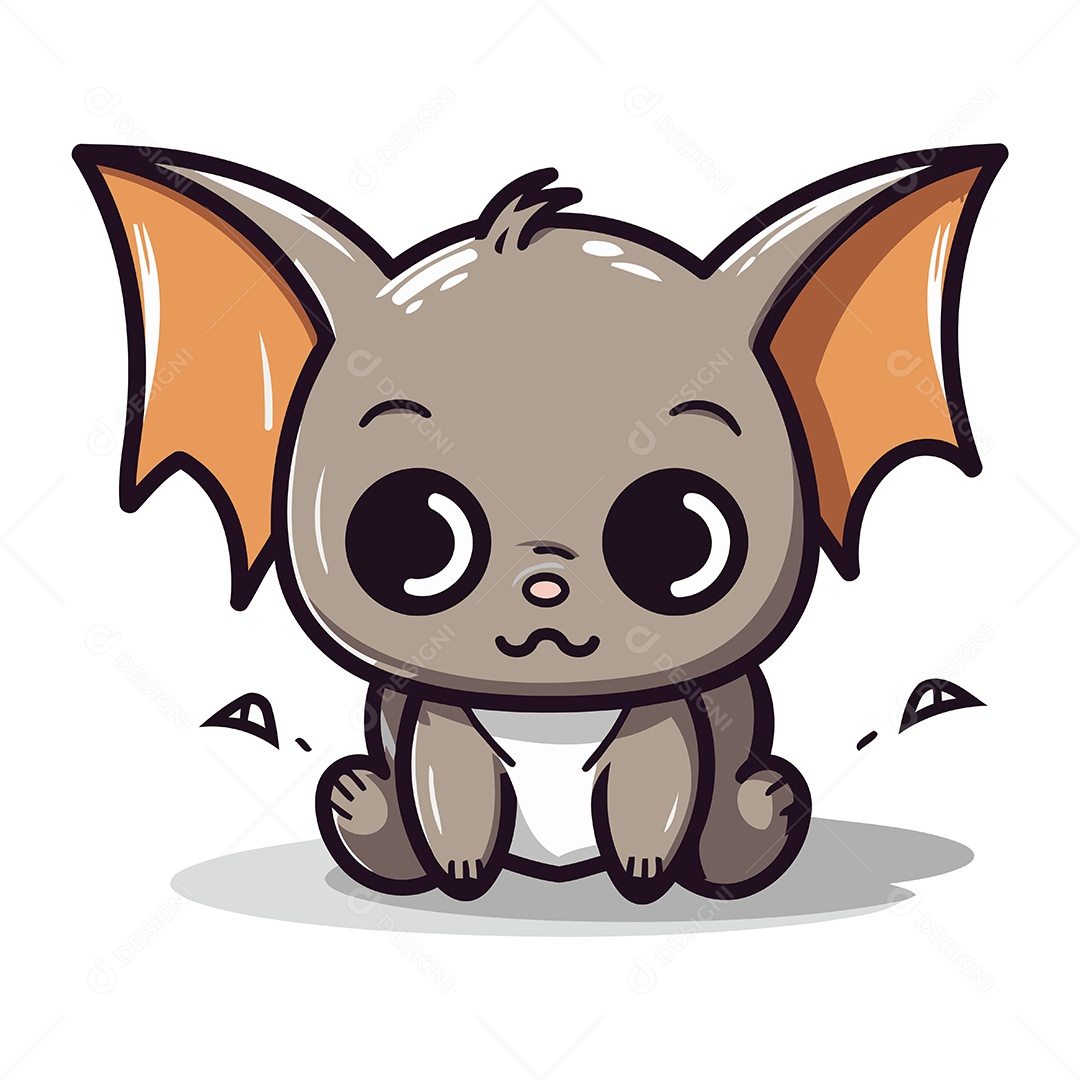Morcego de Desenho Animado Ilustração Vetor EPS