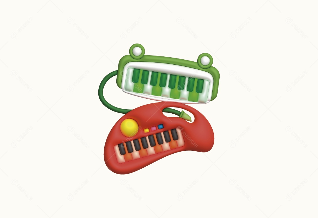 Teclado de Brinquedo Ilustração Vetor EPS