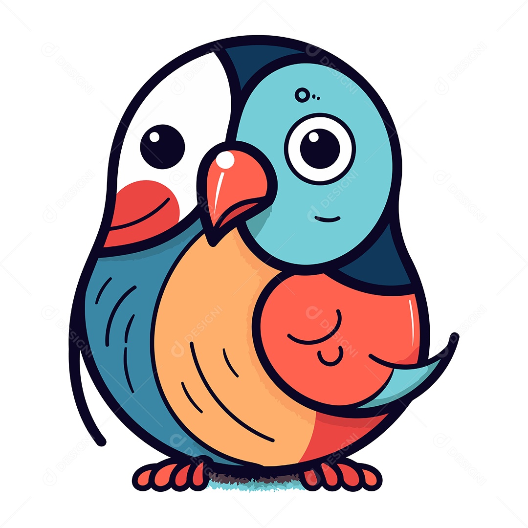 Pinguim de Desenho Animado Ilustração Vetor EPS