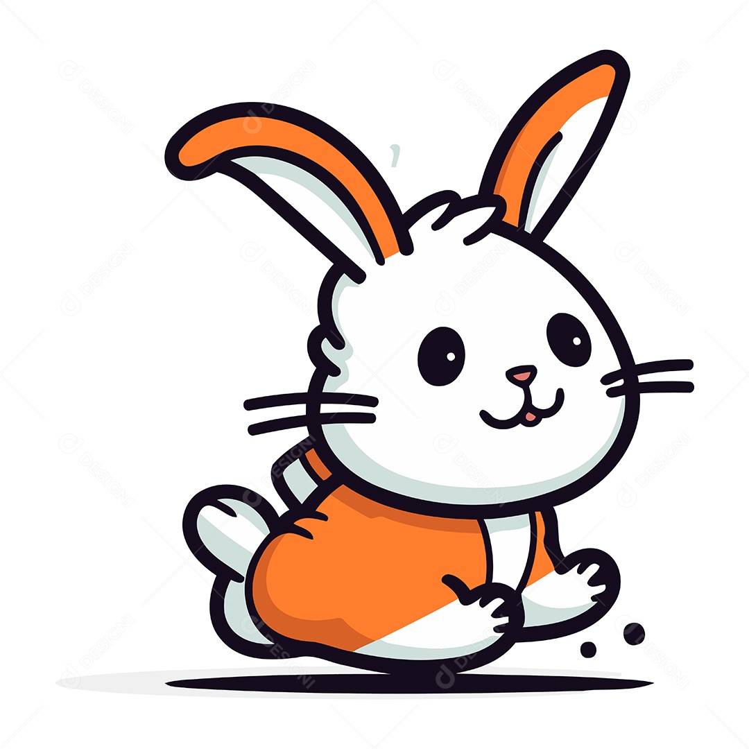 Coelho de Desenho Animado Ilustração Vetor EPS