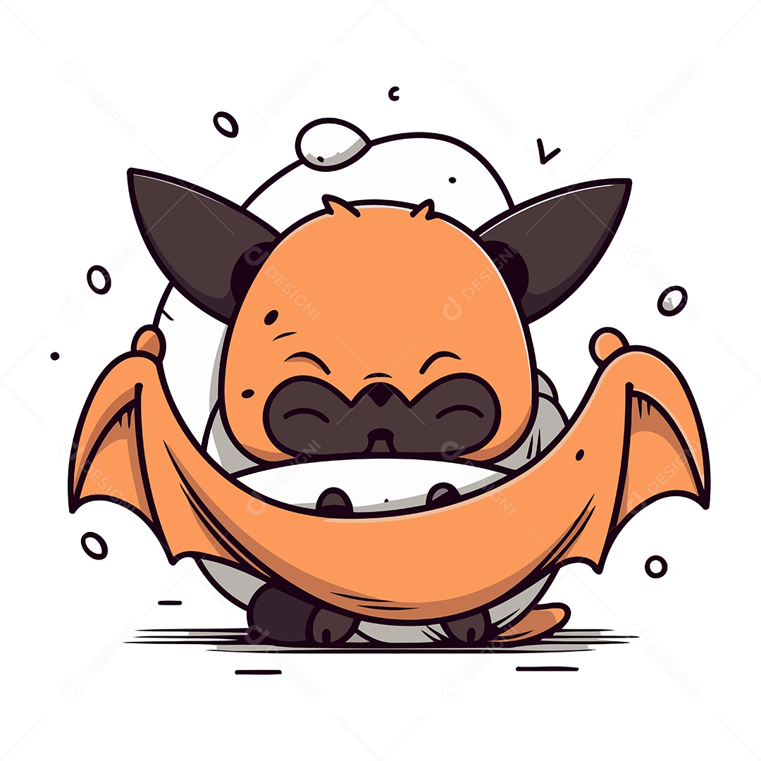 Morcego de Desenho Animado Ilustração Vetor EPS