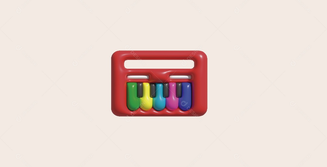 Teclado de Brinquedo Ilustração Vetor EPS