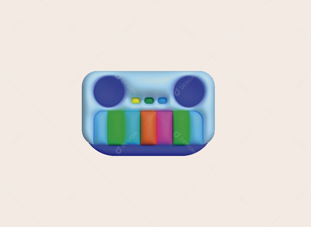 Teclado de Brinquedo Ilustração Vetor EPS