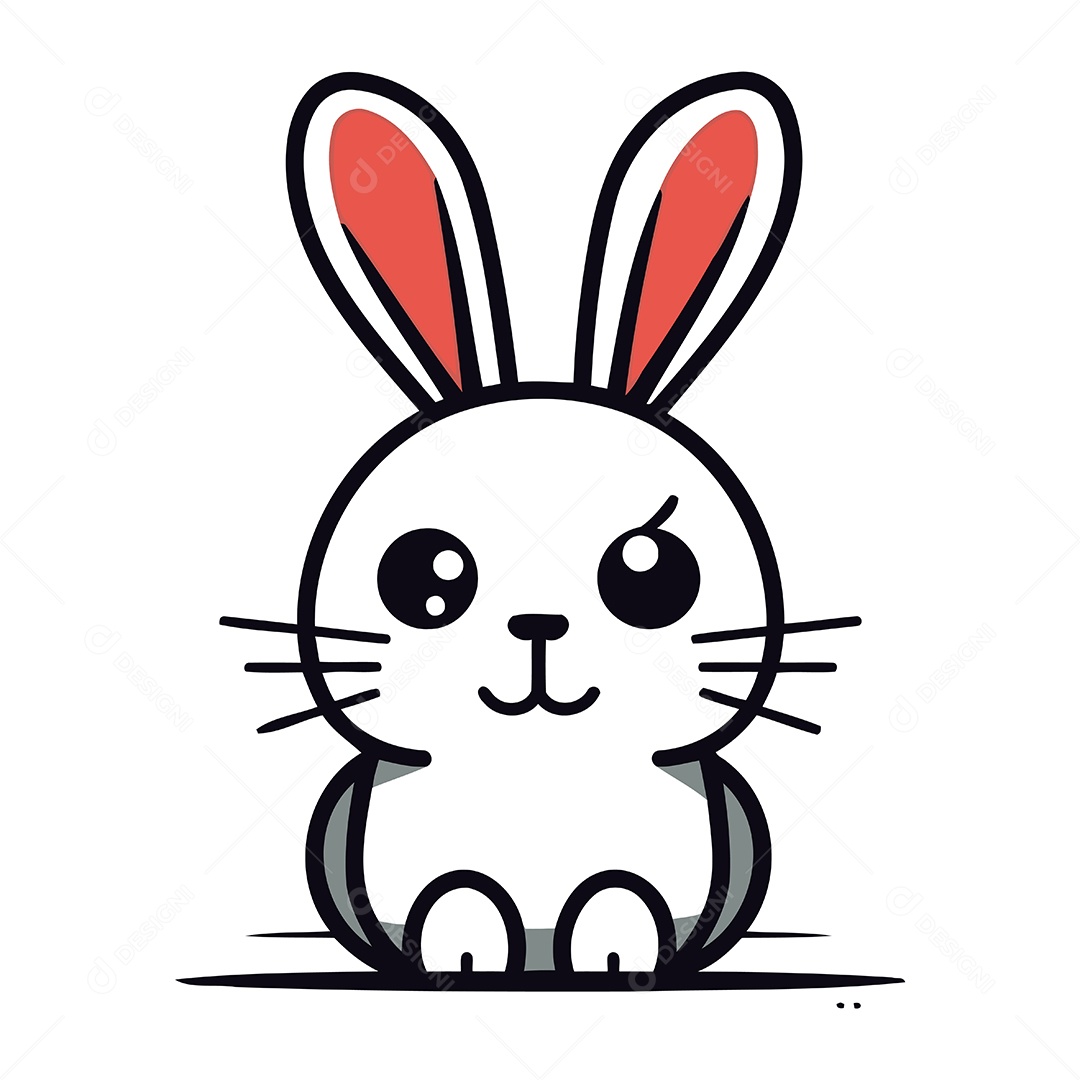 Coelho de Desenho Animado Ilustração Vetor EPS