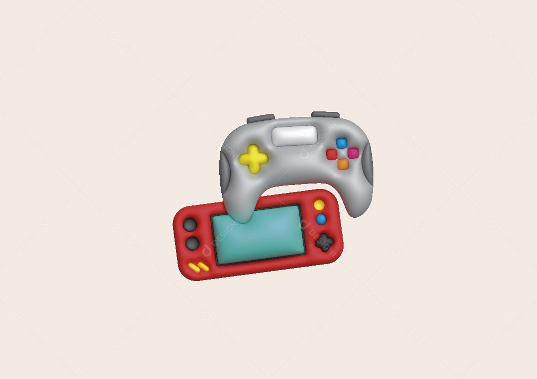 Videogame Ilustração 3D Vetor EPS