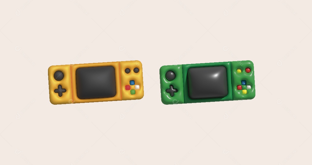 Controle de Videogame Ilustração 3D Vetor EPS