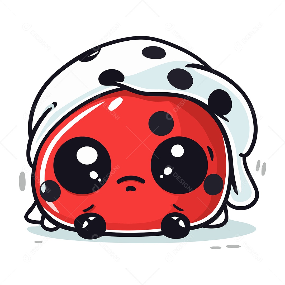 Joaninha de Desenho Animado Ilustração Vetor EPS