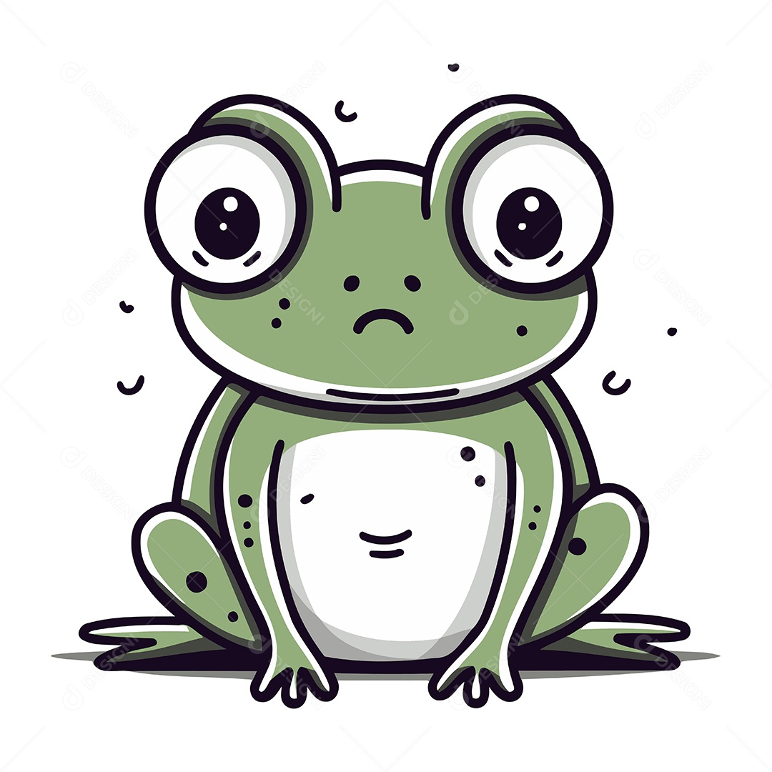 Sapo de Desenho Animado Ilustração Vetor EPS