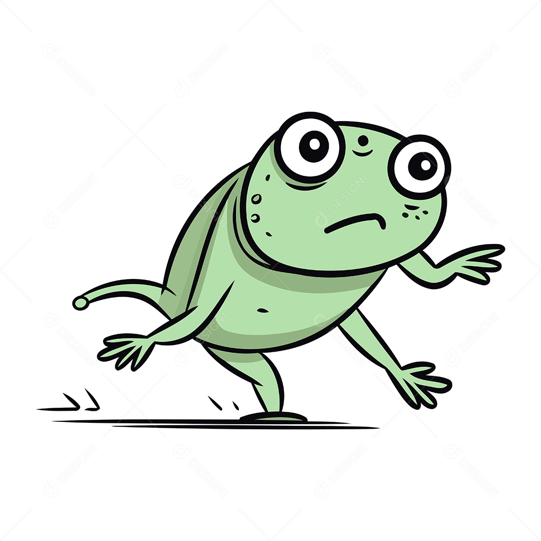 Sapo de Desenho Animado Ilustração Vetor EPS
