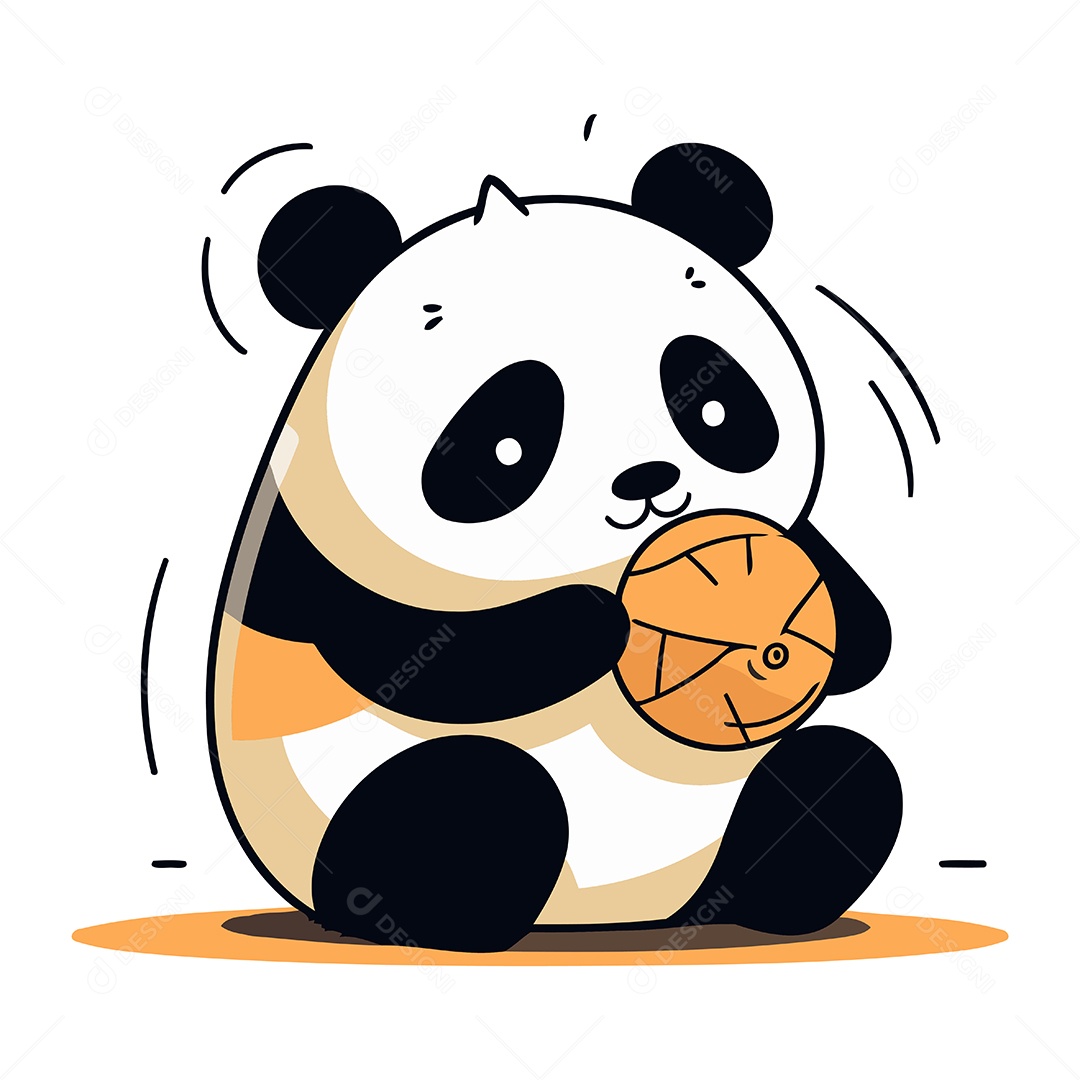 Panda de Desenho Animado Ilustração Vetor EPS