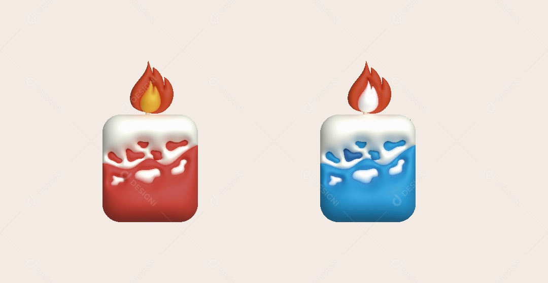 Velas Ilustração 3D Vetor EPS
