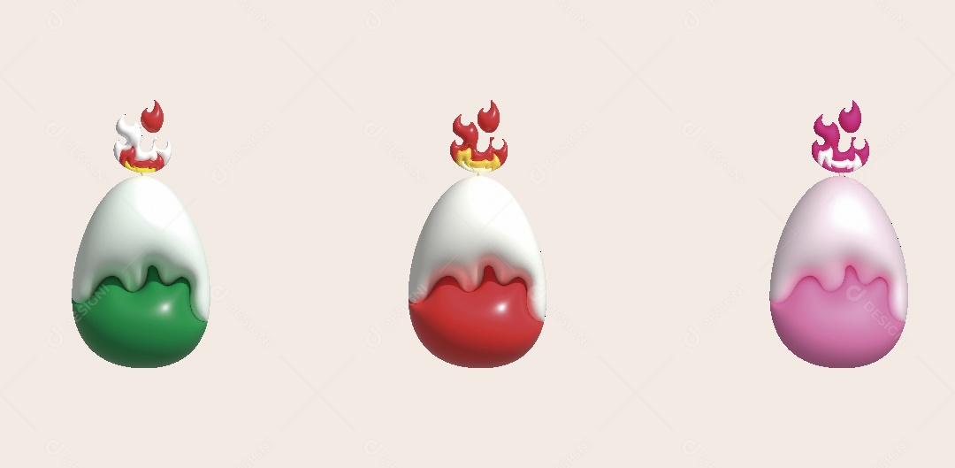 Velas Ilustração 3D Vetor EPS