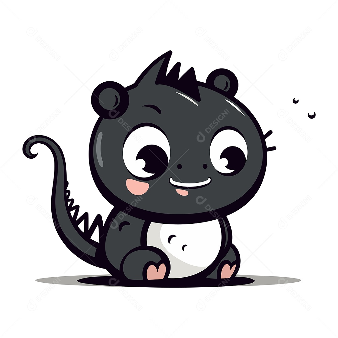 Monstro de Desenho Animado Ilustração Vetor EPS