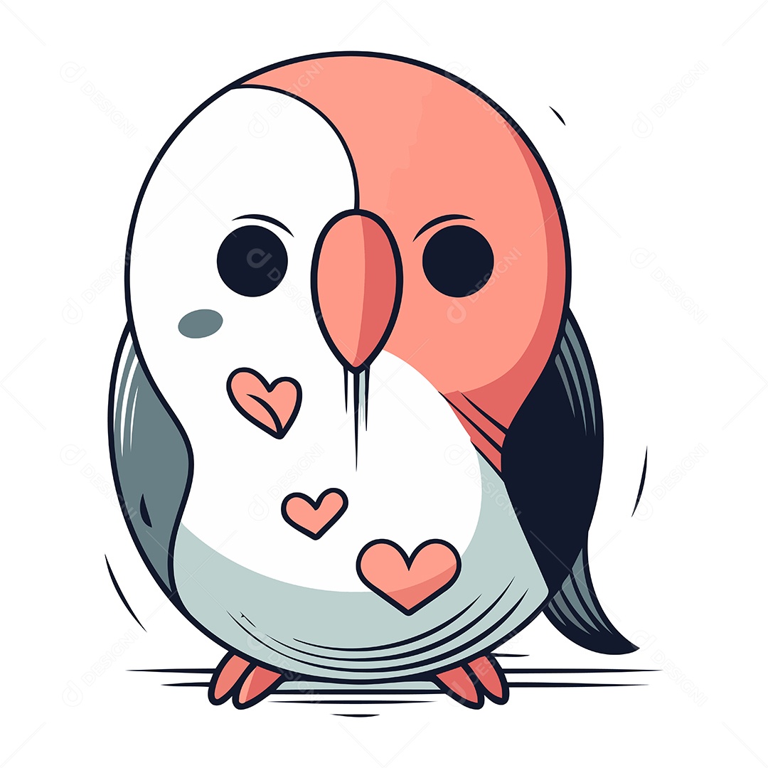 Pelicano de Desenho Animado Ilustração Vetor EPS