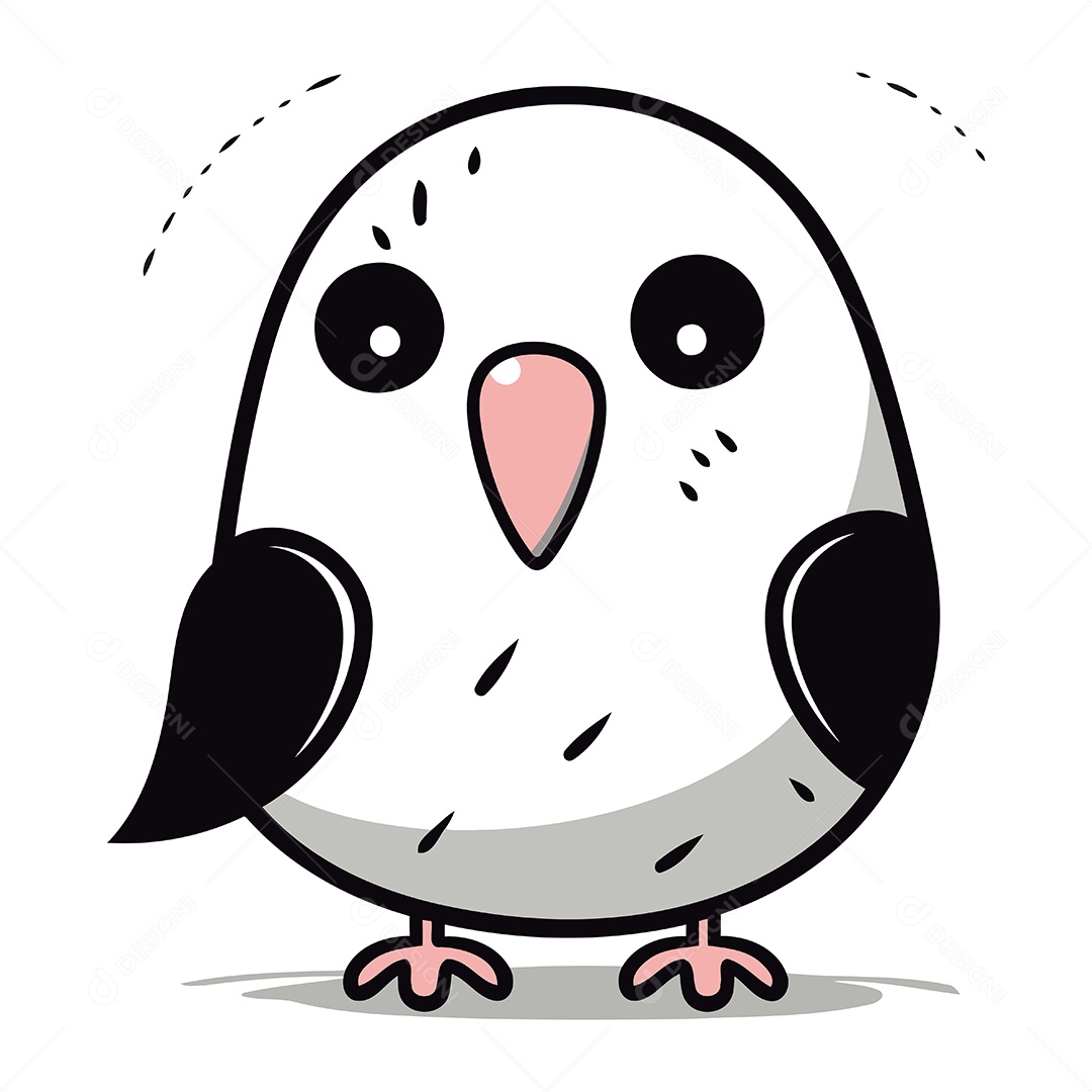 Pinguim de Desenho Animado Ilustração Vetor EPS