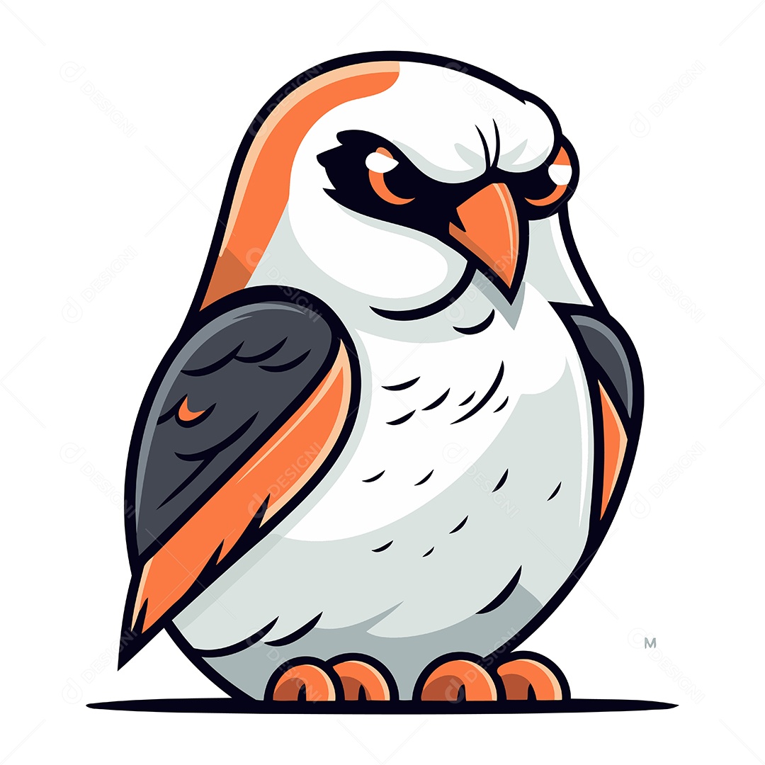 Águia de Desenho Animado Ilustração Vetor EPS