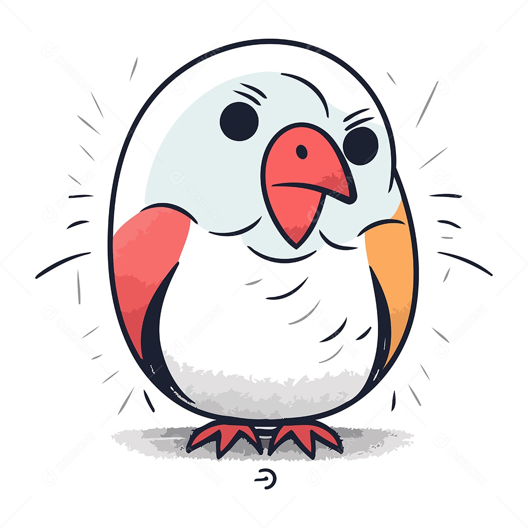 Pinguim de Desenho Animado Ilustração Vetor EPS